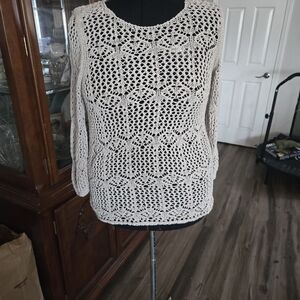 Elegant Cream Knit Sweater
